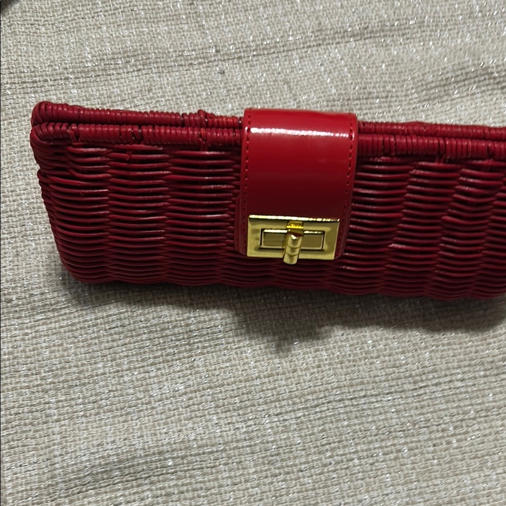 J.Crew red clutch bag